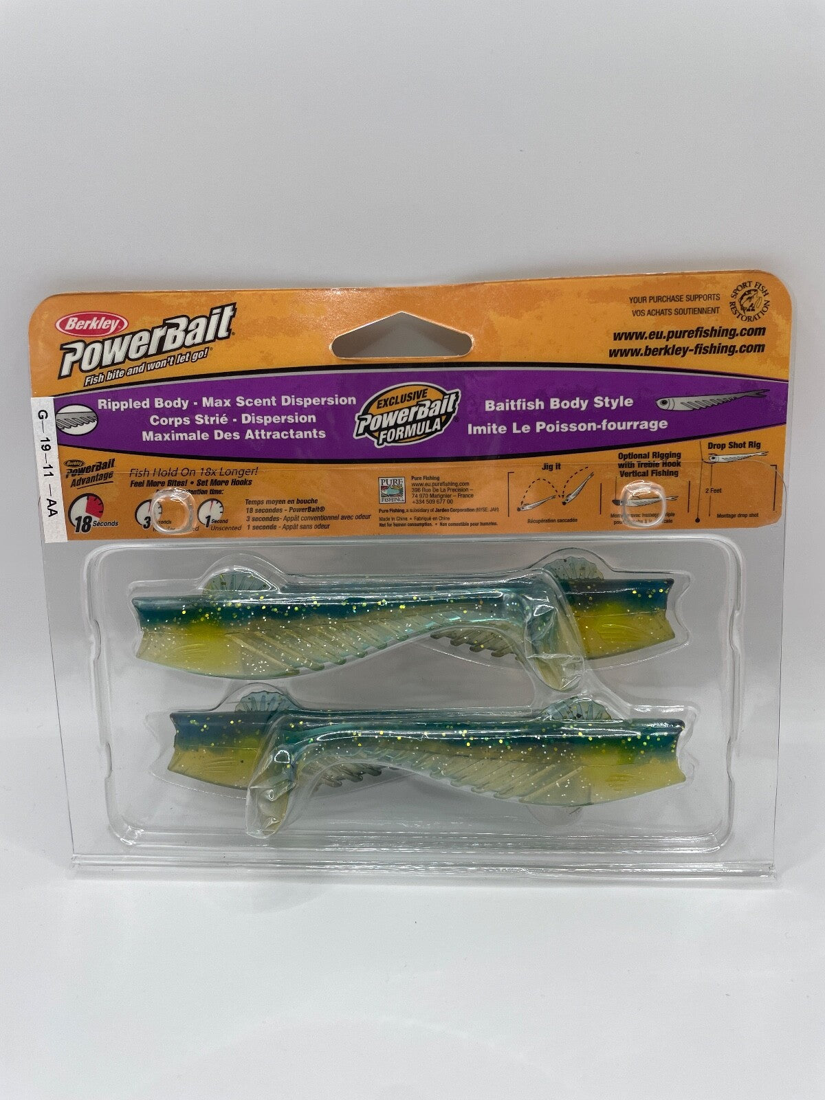 Berkley Powerbait 10cm Fat Ripple, Angelzubehör, Gummifisch1