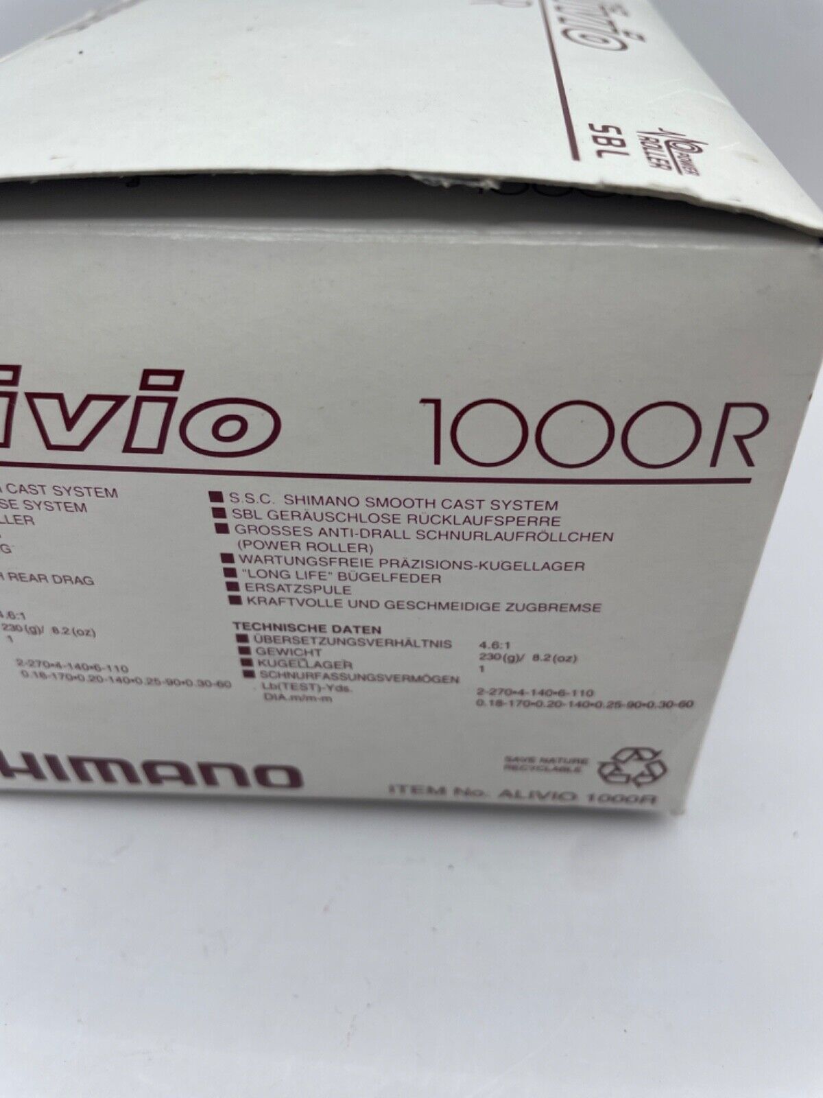 Shimano Alivio 1000R Rolle, Angelrolle