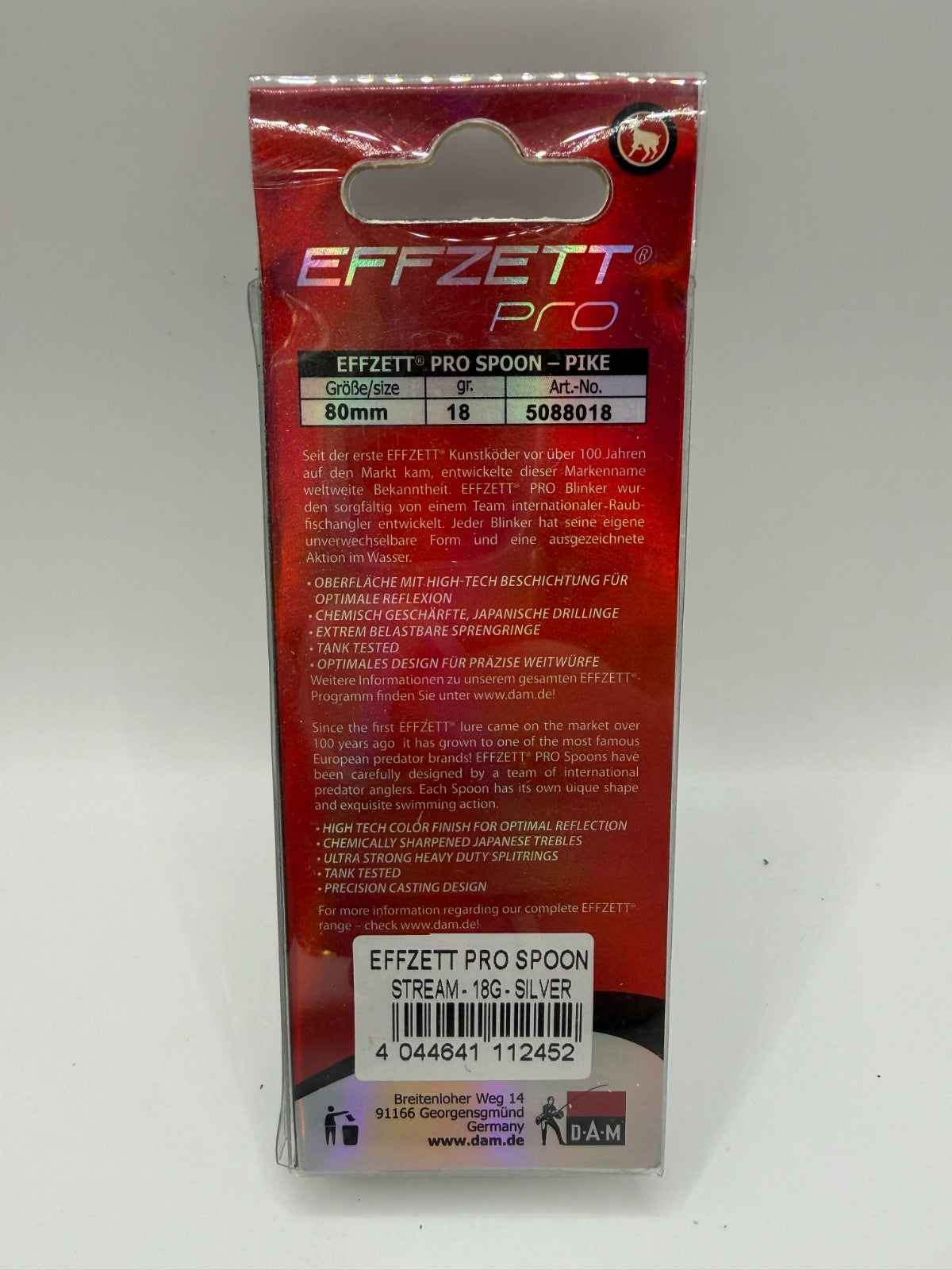 DAM EFFZETT Pro Spoon 80mm Silver 18g1