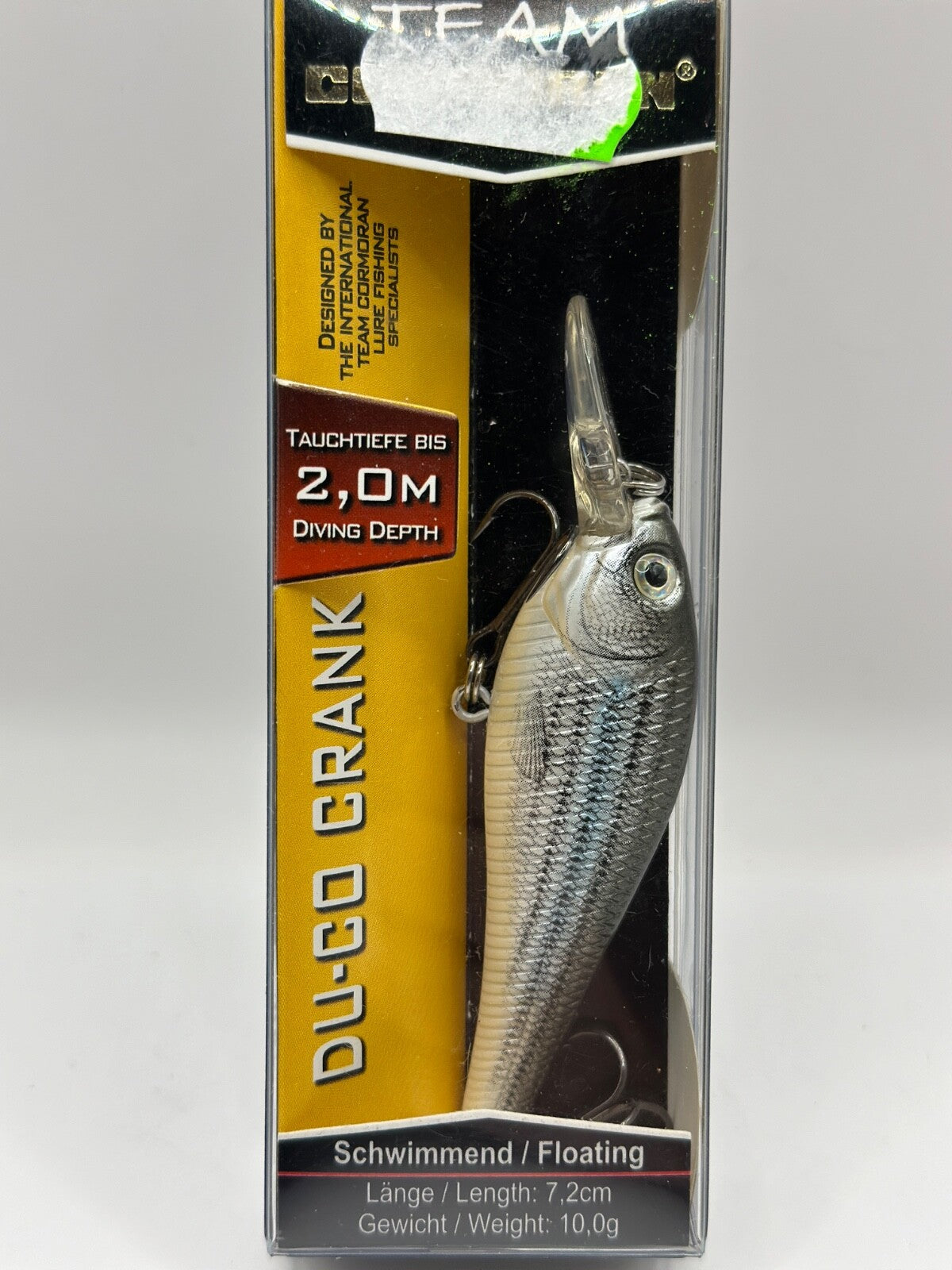 Team Cormoran DUCO Crank / 7,2cm 10,0g Floating , Wobbler0