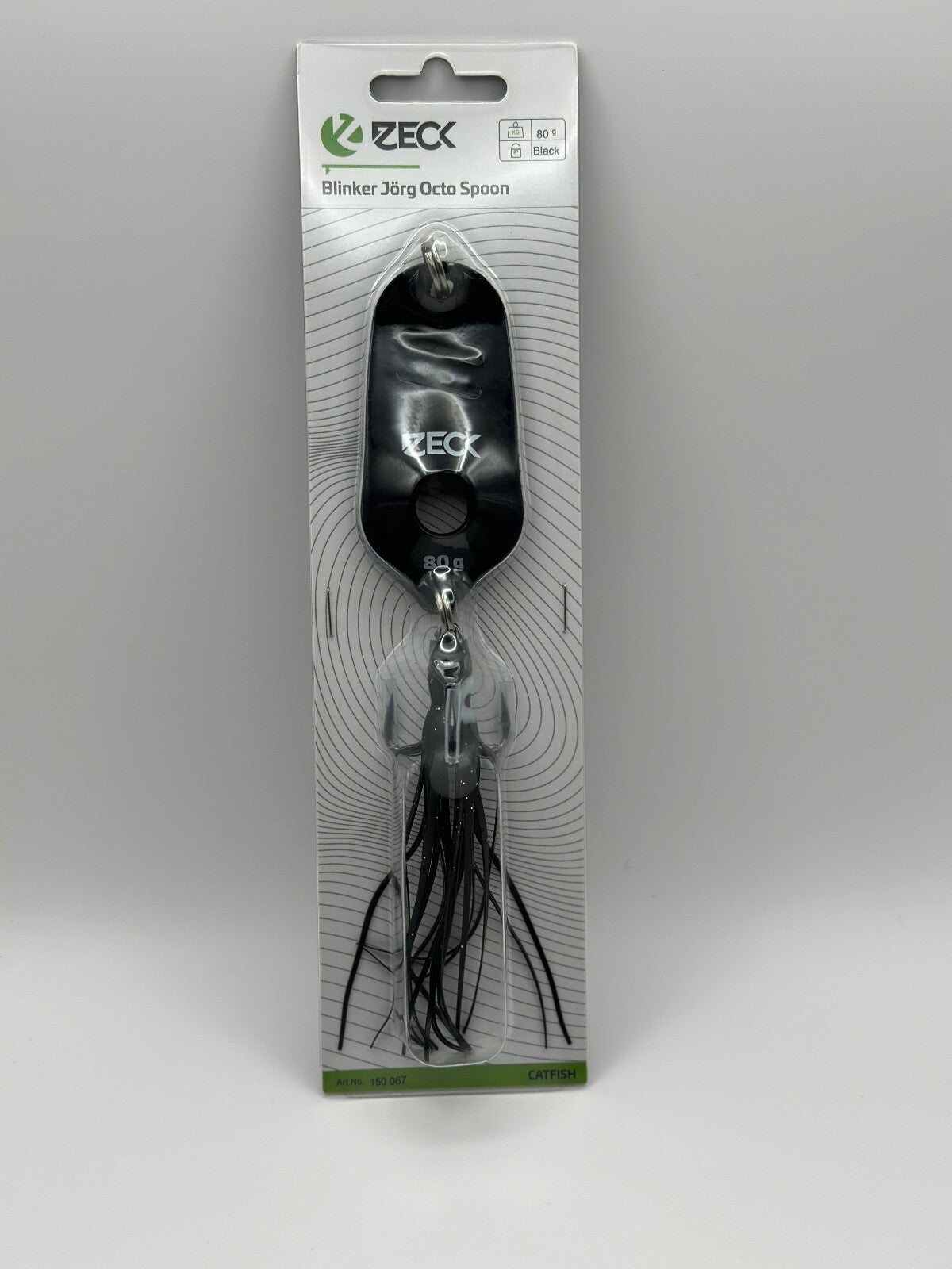 Zeck Blinker Jörg Octo Spoon Black 80g, Blinker zum Wallerfischen, Angelzubehör0