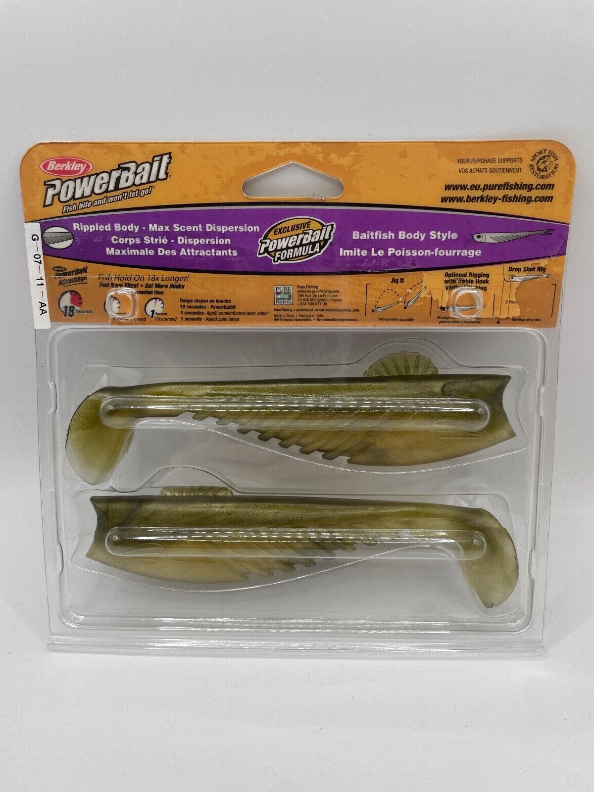 Berkley Powerbait 15cm Fat Ripple, Angelzubehör, Gummifisch