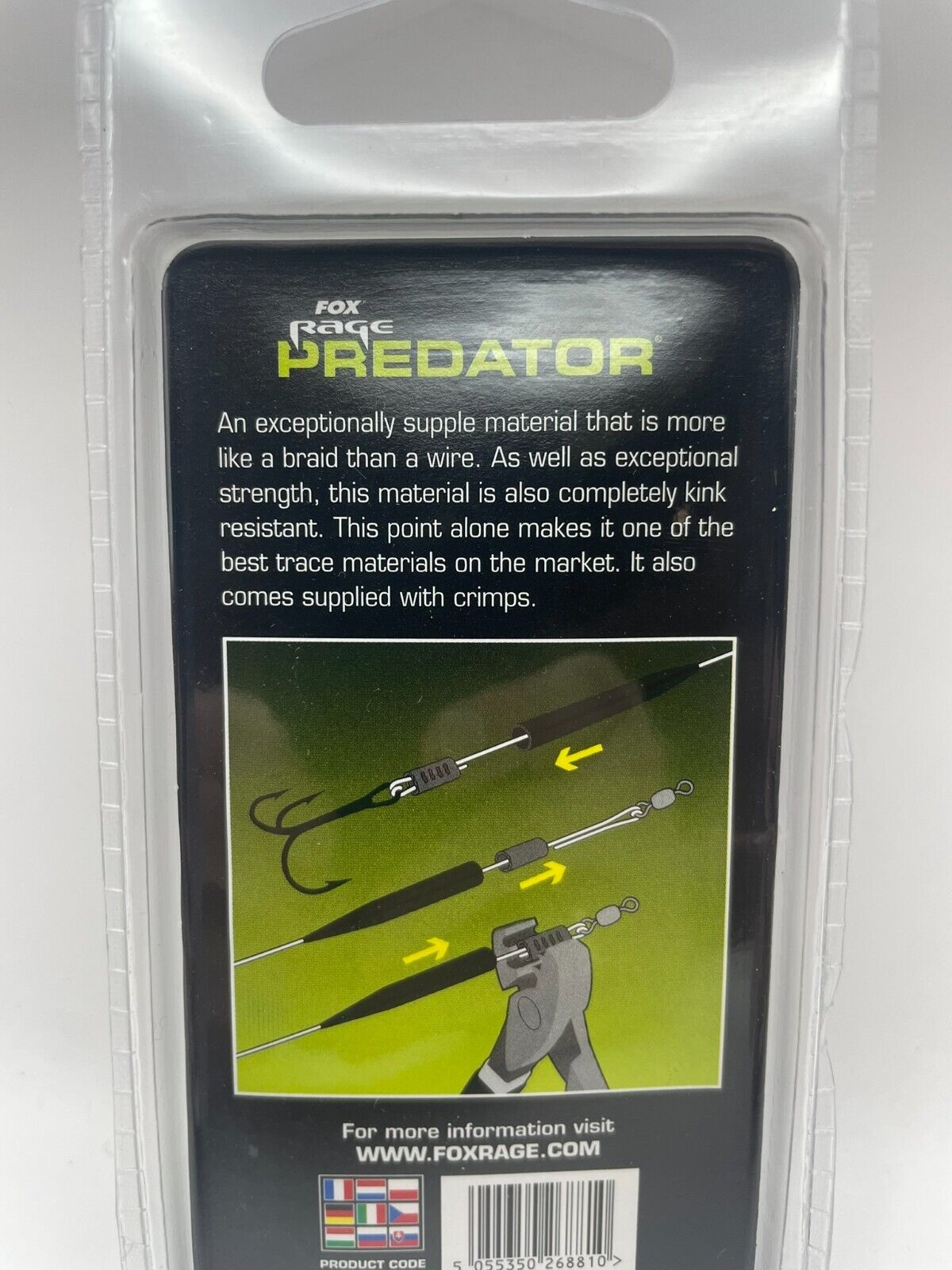 FOX RAGE Predator 49 Strand Wire 10m 12kg Stahlvorfach Raubfisch