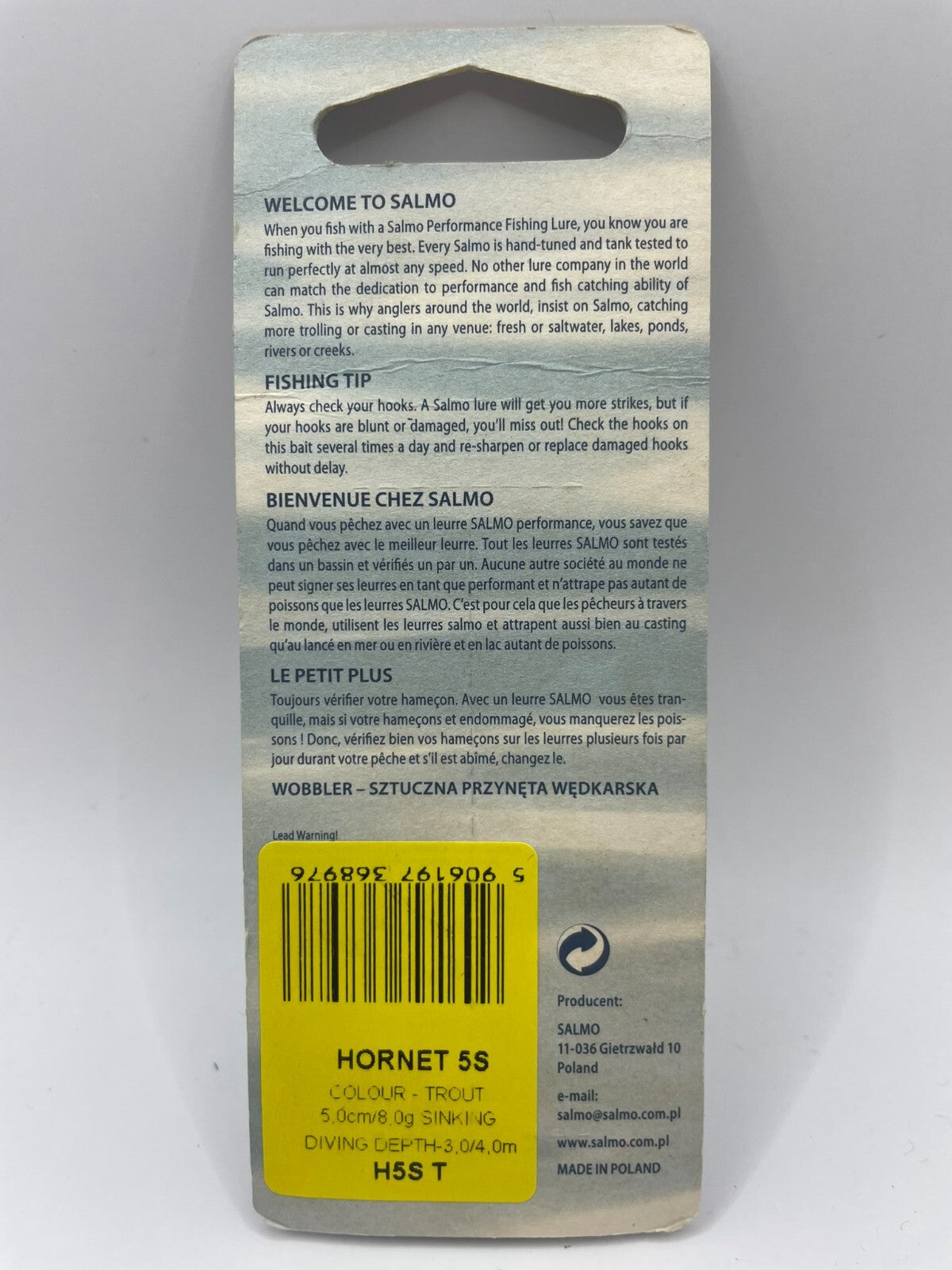 Salmo Hornet 5S Trout 5cm 8g Sinking1