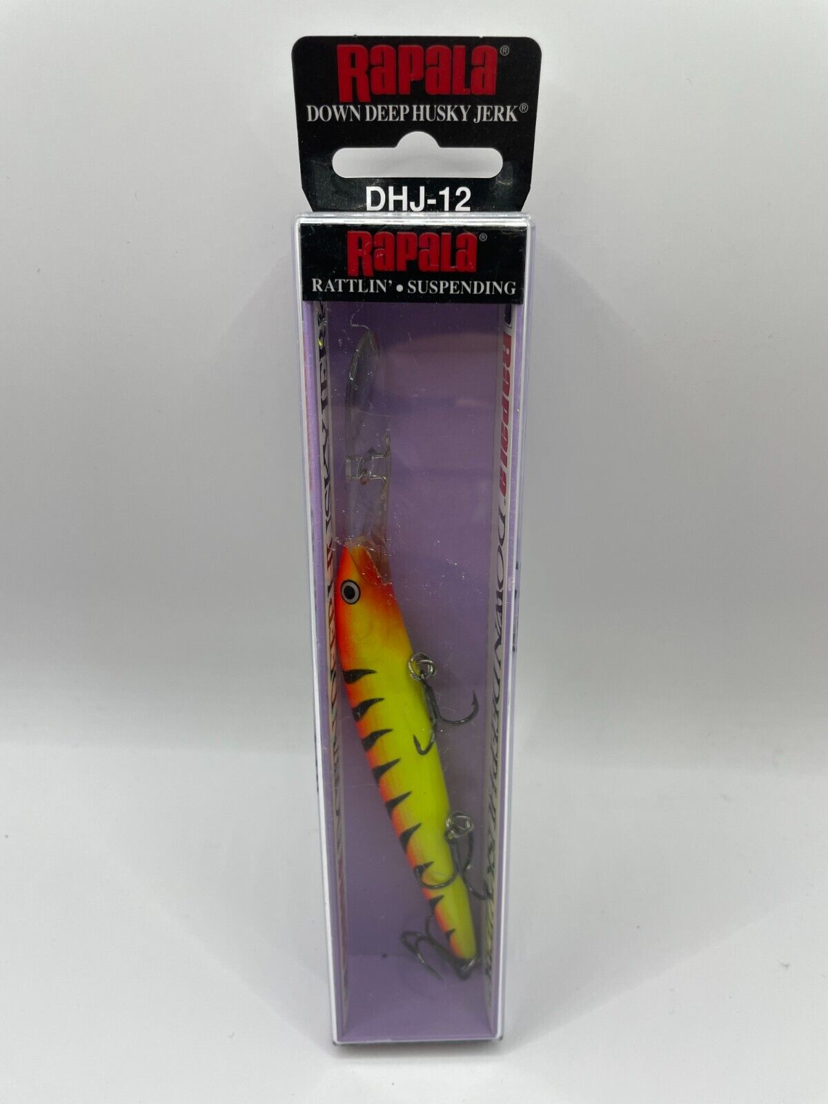 Rapala Down Deep Huskyjerk DHJ-12 Hot Tiger Wobbler Spinnfischen Angelzubehör