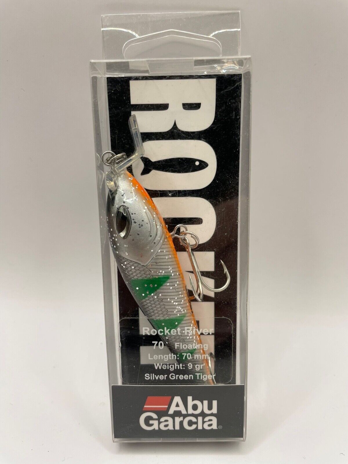 Abu Garcia Rocket River 70mm Floating 9g Silver Green Tiger