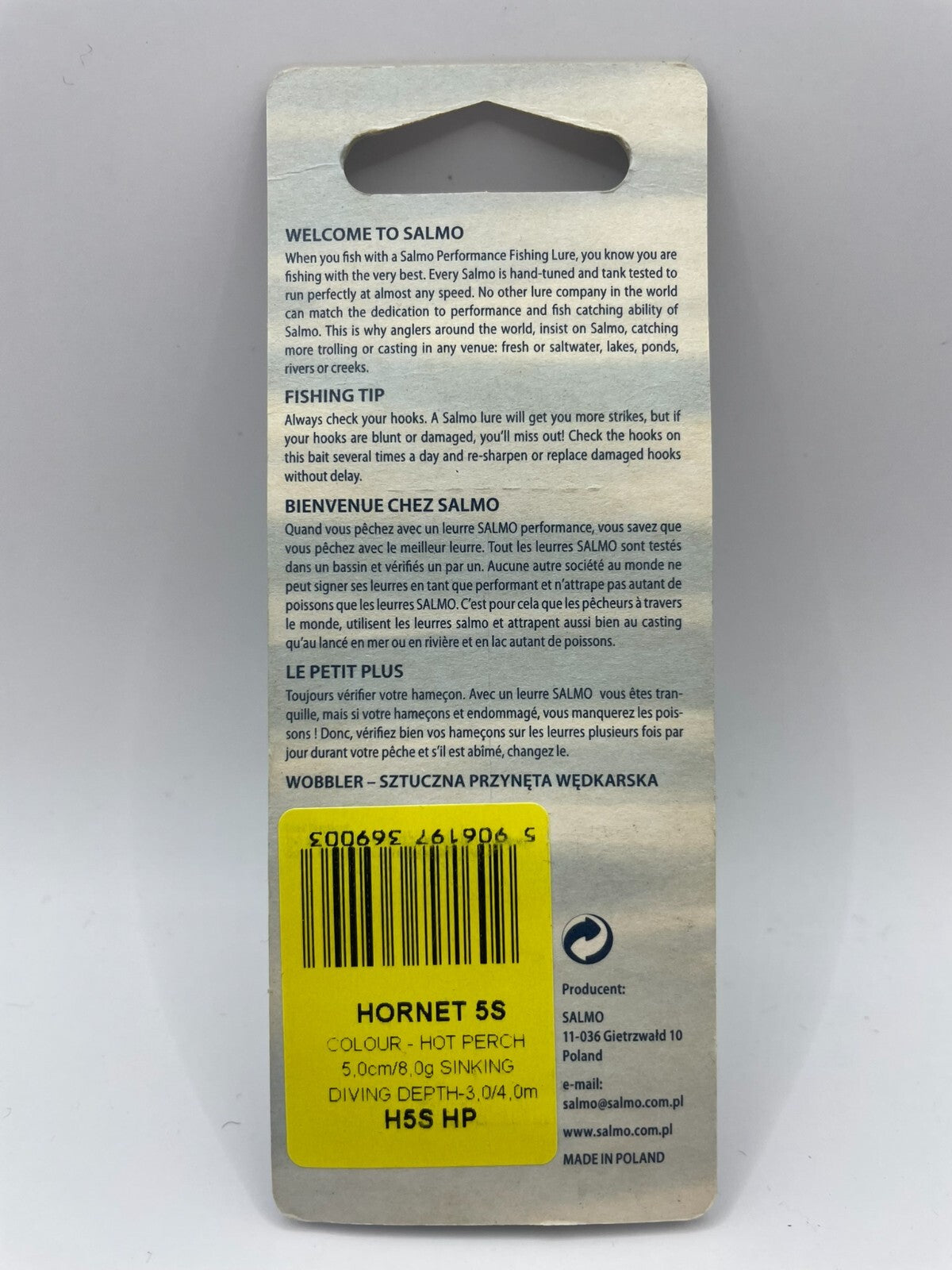 Salmo Hornet 5S Hot Perch 5cm 8g Sinking1