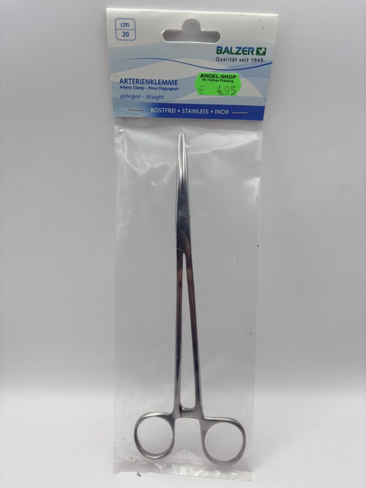 Balzer Hakenlöser Klemmzange Arterienklemme gerade 20cm0