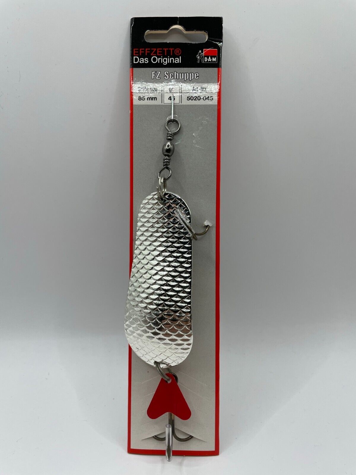 DAM Effzett Fz Schuppe 45g Silber Blinker 8,5cm