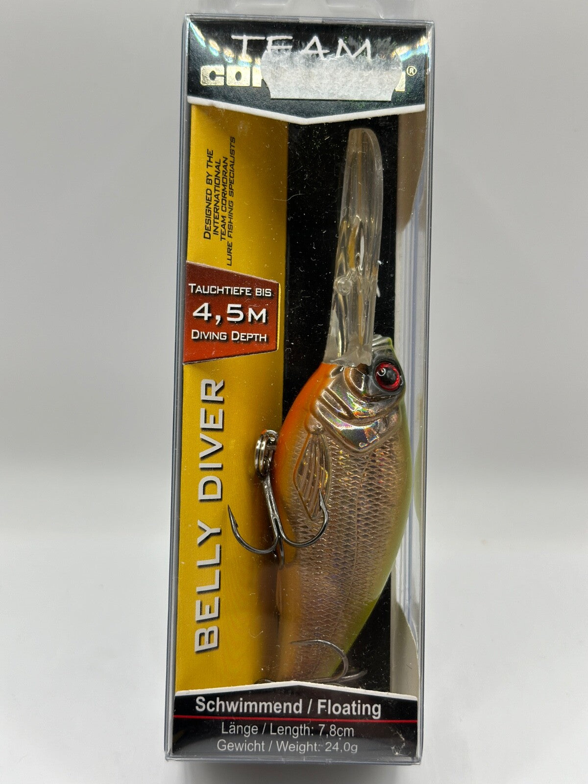 Team Cormoran Belly Diver / 8,0cm 8,1g Floating, Wobbler0