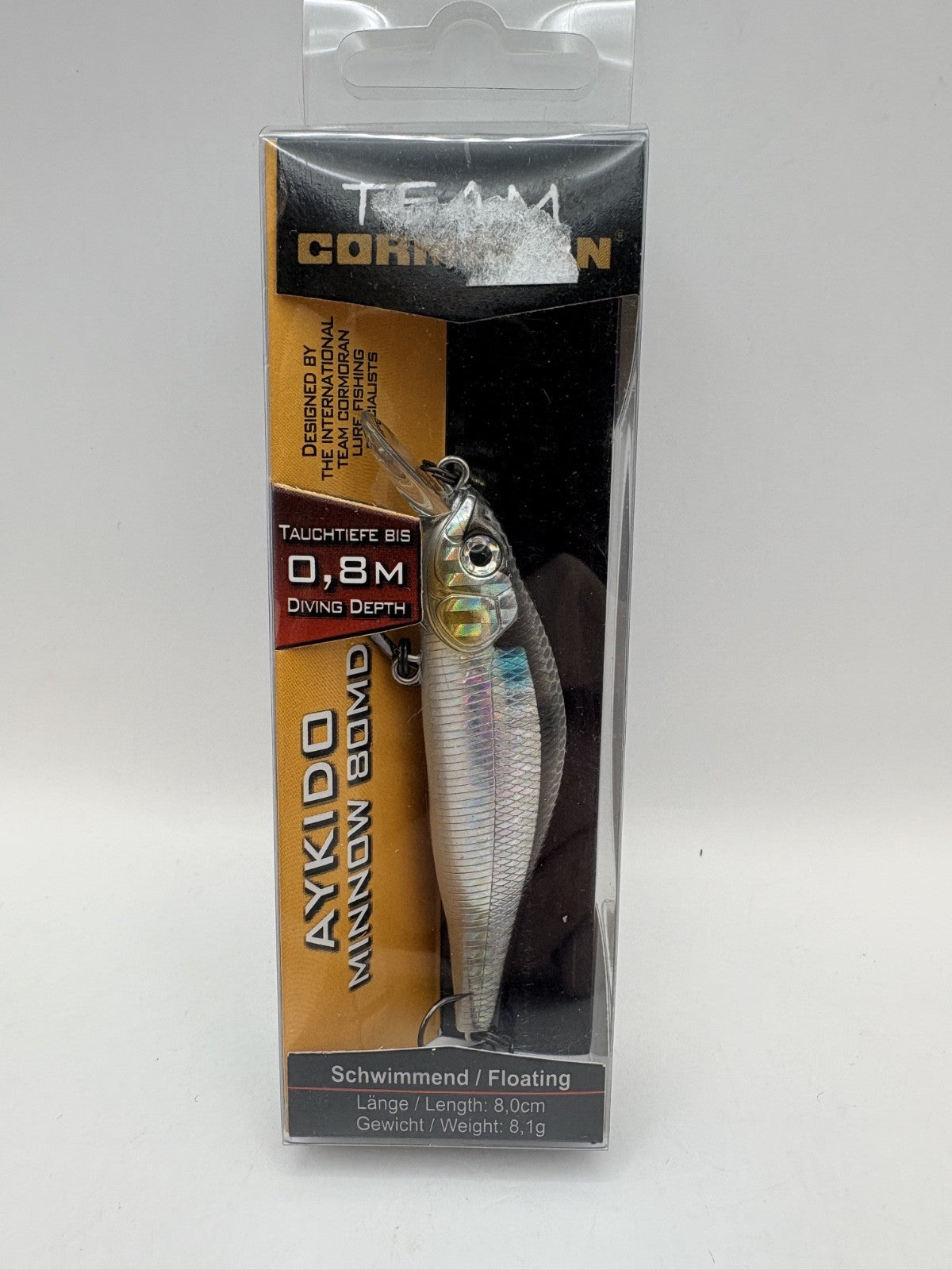 Team Cormoran Aykido Minnow 80MD / 8,0cm 8,1g Floating, Wobbler0