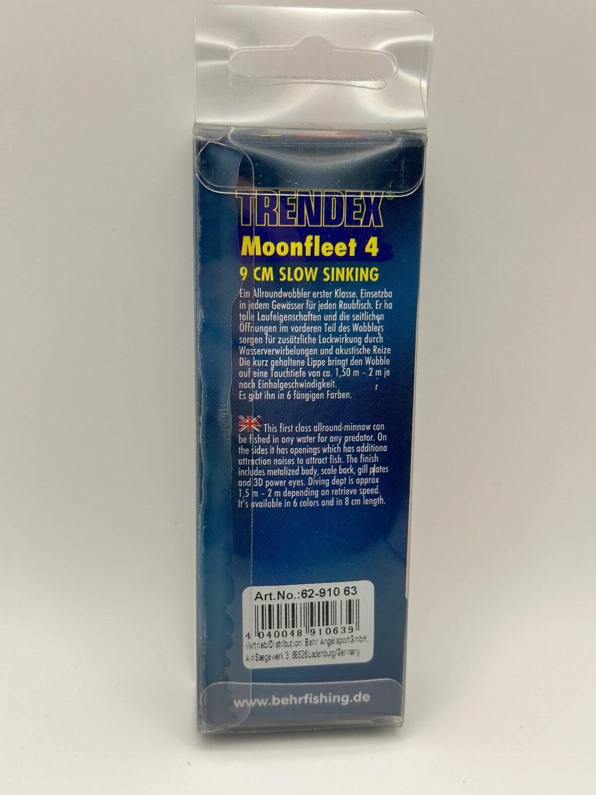 Behr Trendex Moonfleet 4 9cm Slow Sinking, Angelwobbler, Angelzubehör1