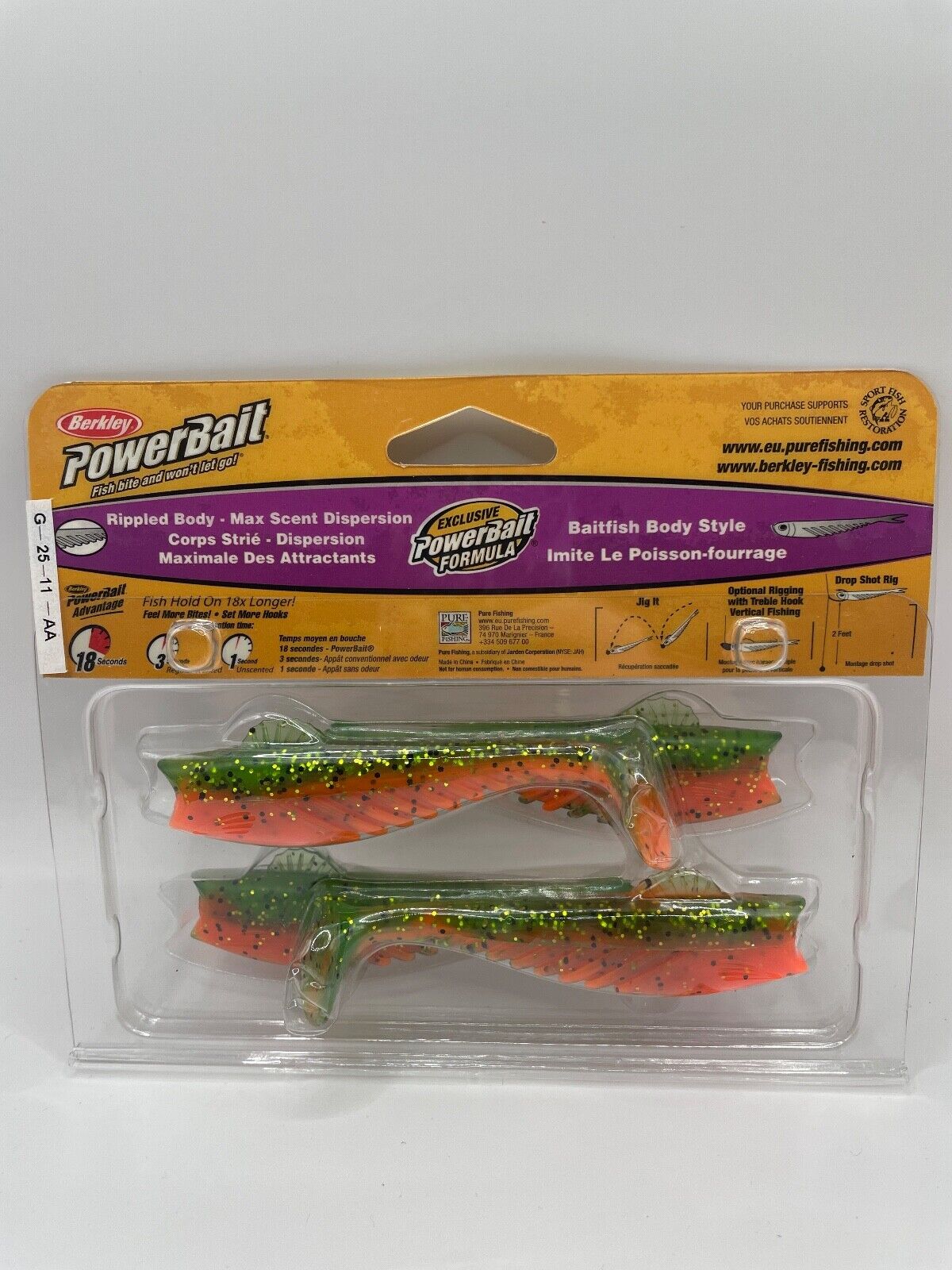 Berkley Powerbait 10cm Fat Ripple, Angelzubehör, Gummifisch