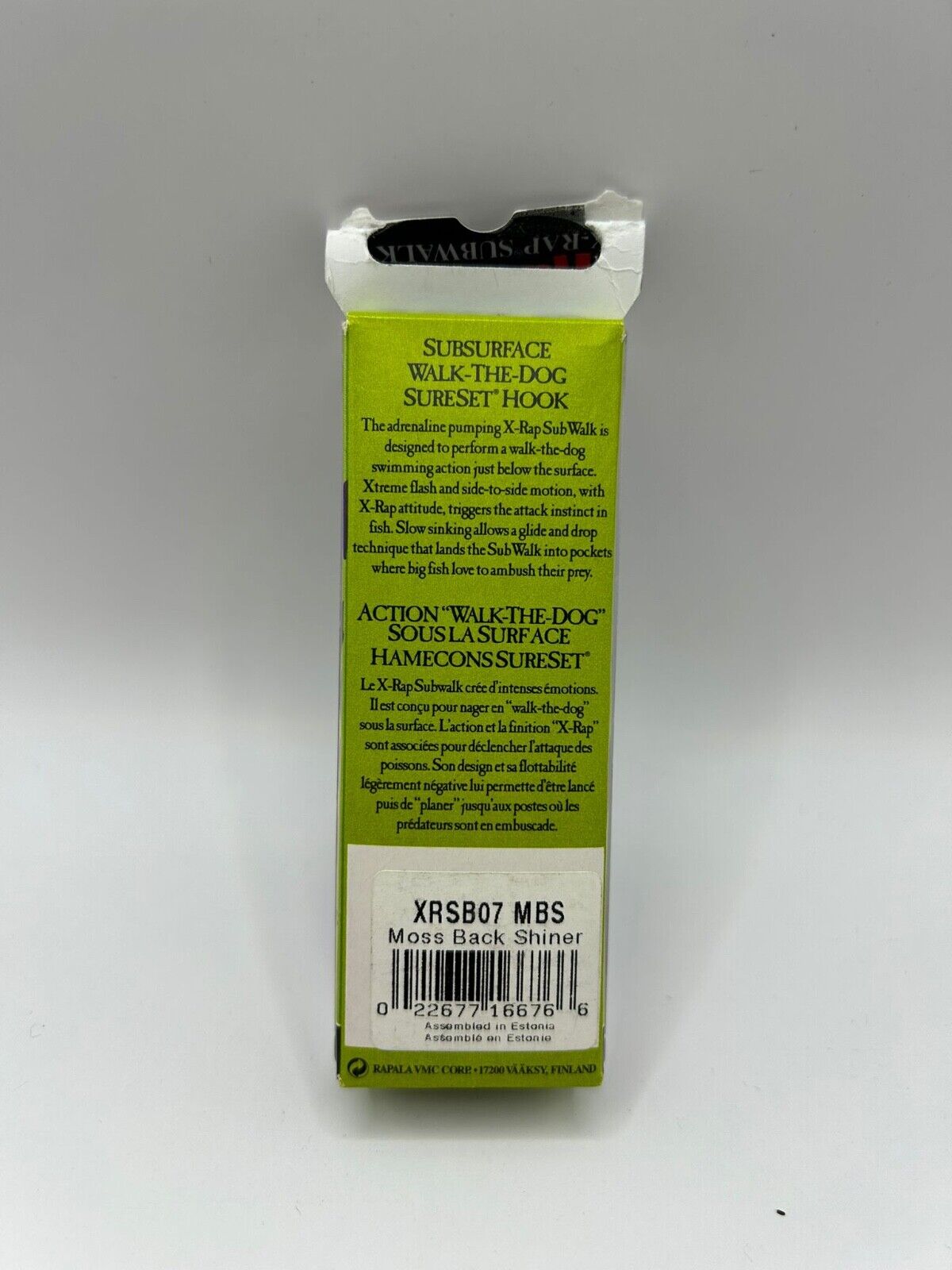 Rapala X Rap Subwalk XRSB-7 Moss Back Shiner 12g, Wobbler, Angelzubehör