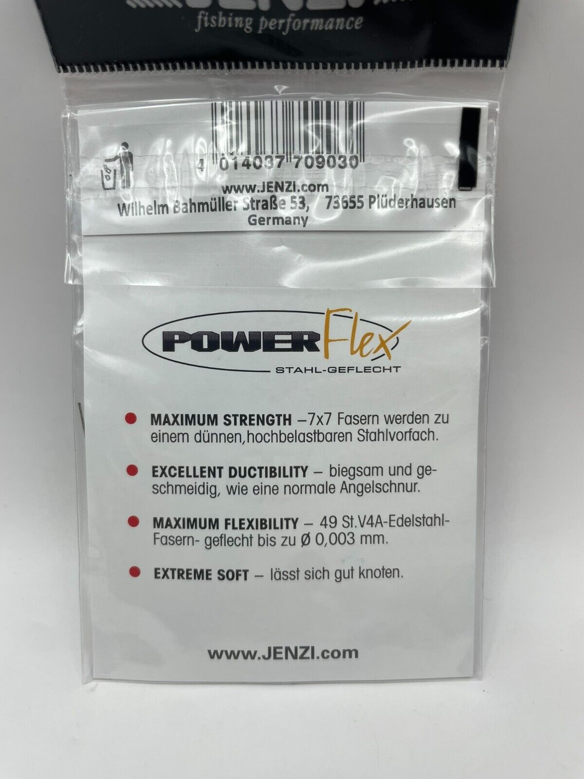 Jenzi 7x7 Stahl-Vorfach 5m 11Kg 0.36mm Stahlvorfach