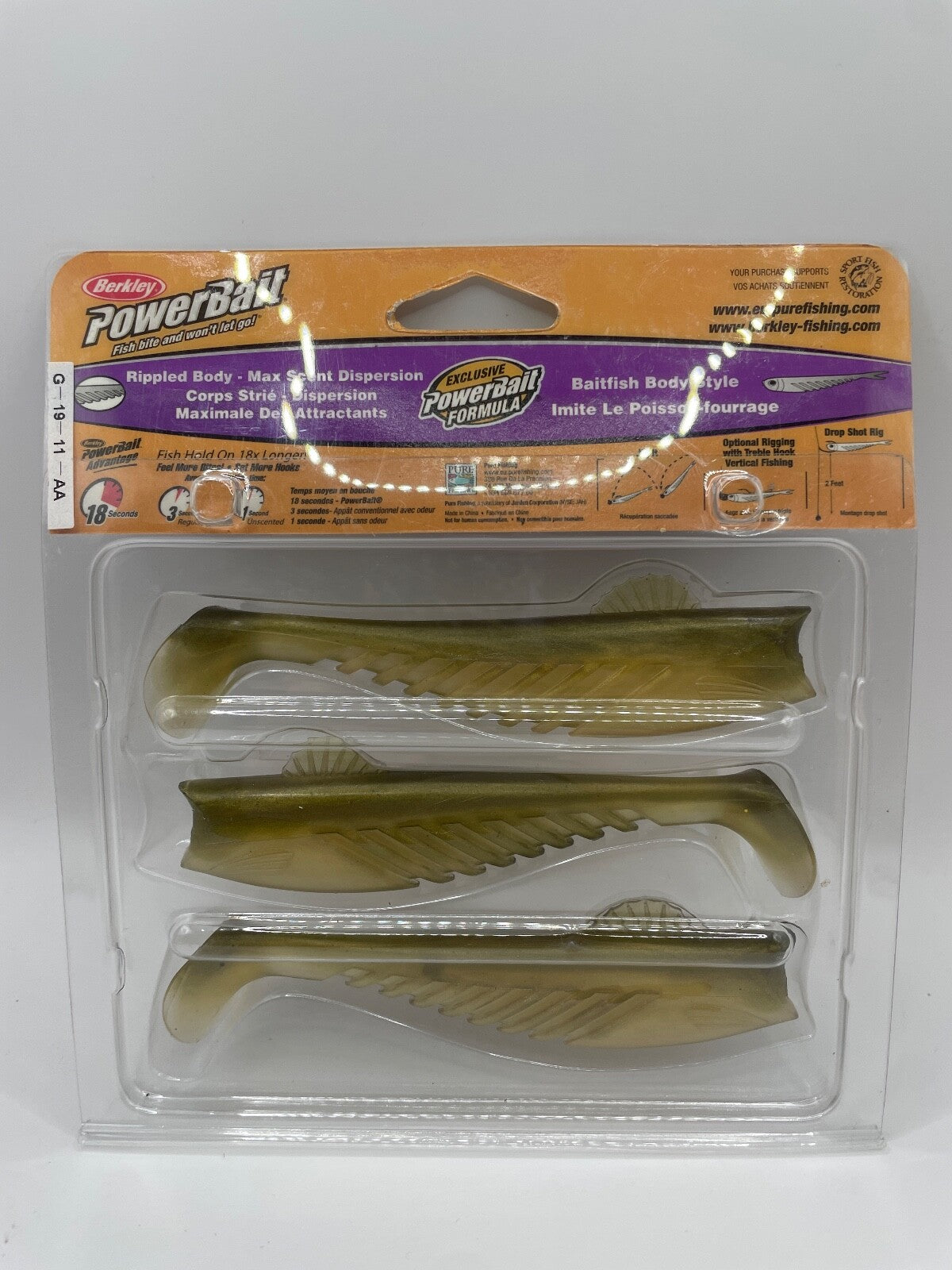 Berkley Powerbait 13cm Fat Ripple, Angelzubehör, Gummifisch1