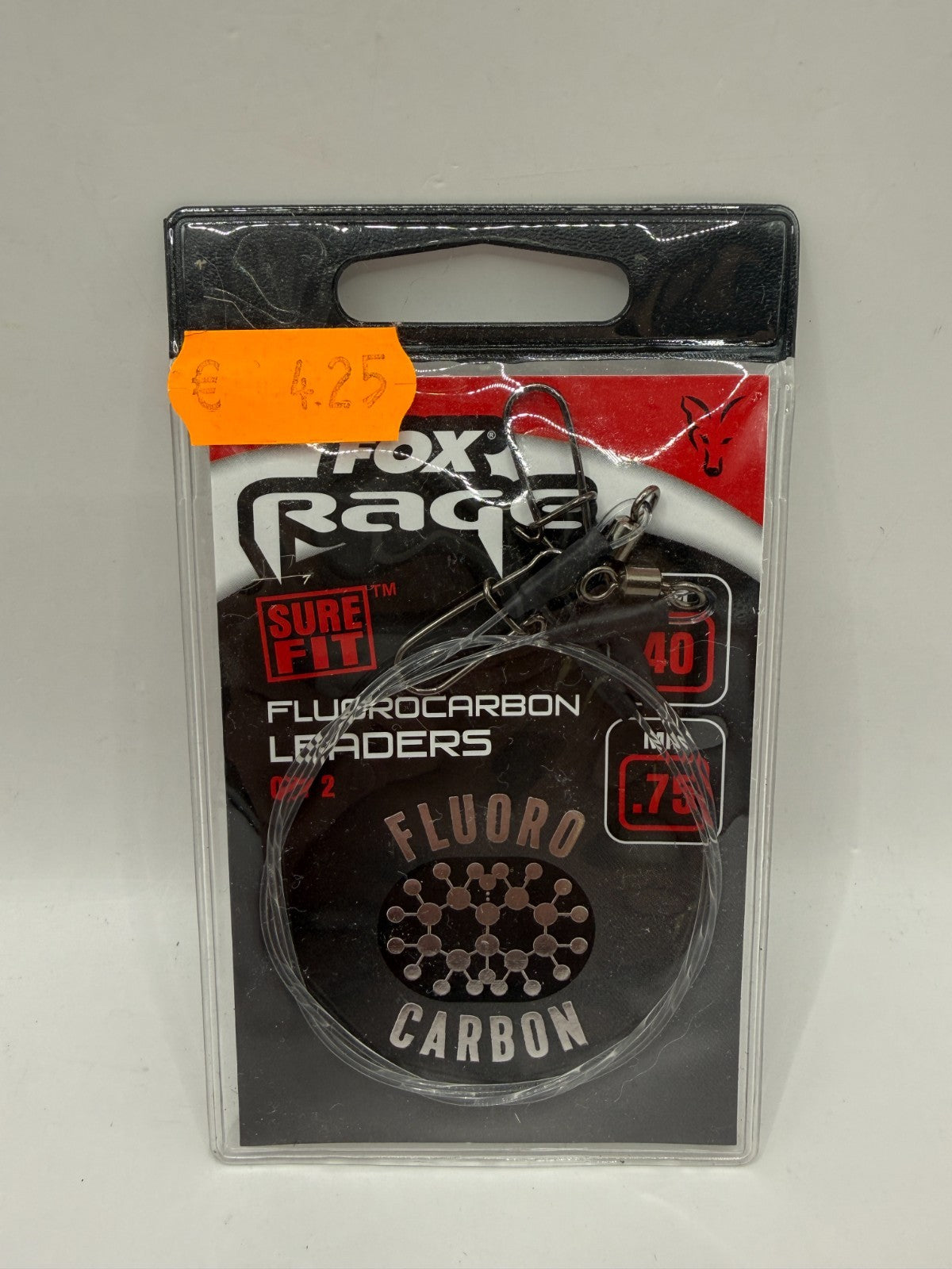 Fox Rage Fluorocarbon Leaders Vorfach 40cm 0,75mm 2 Stück0