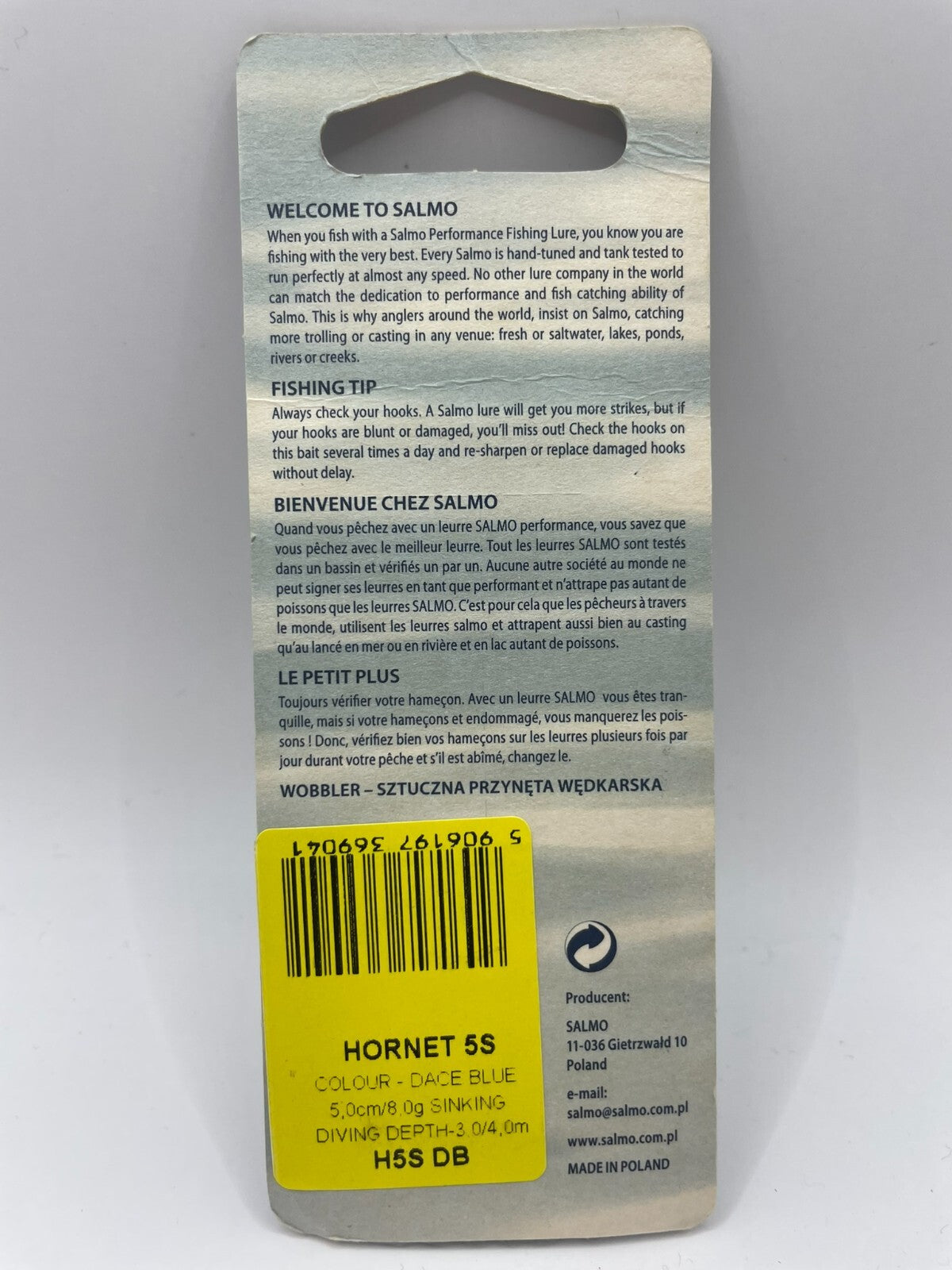 Salmo Hornet 5S Dace Blue 5cm 8g Sinking1