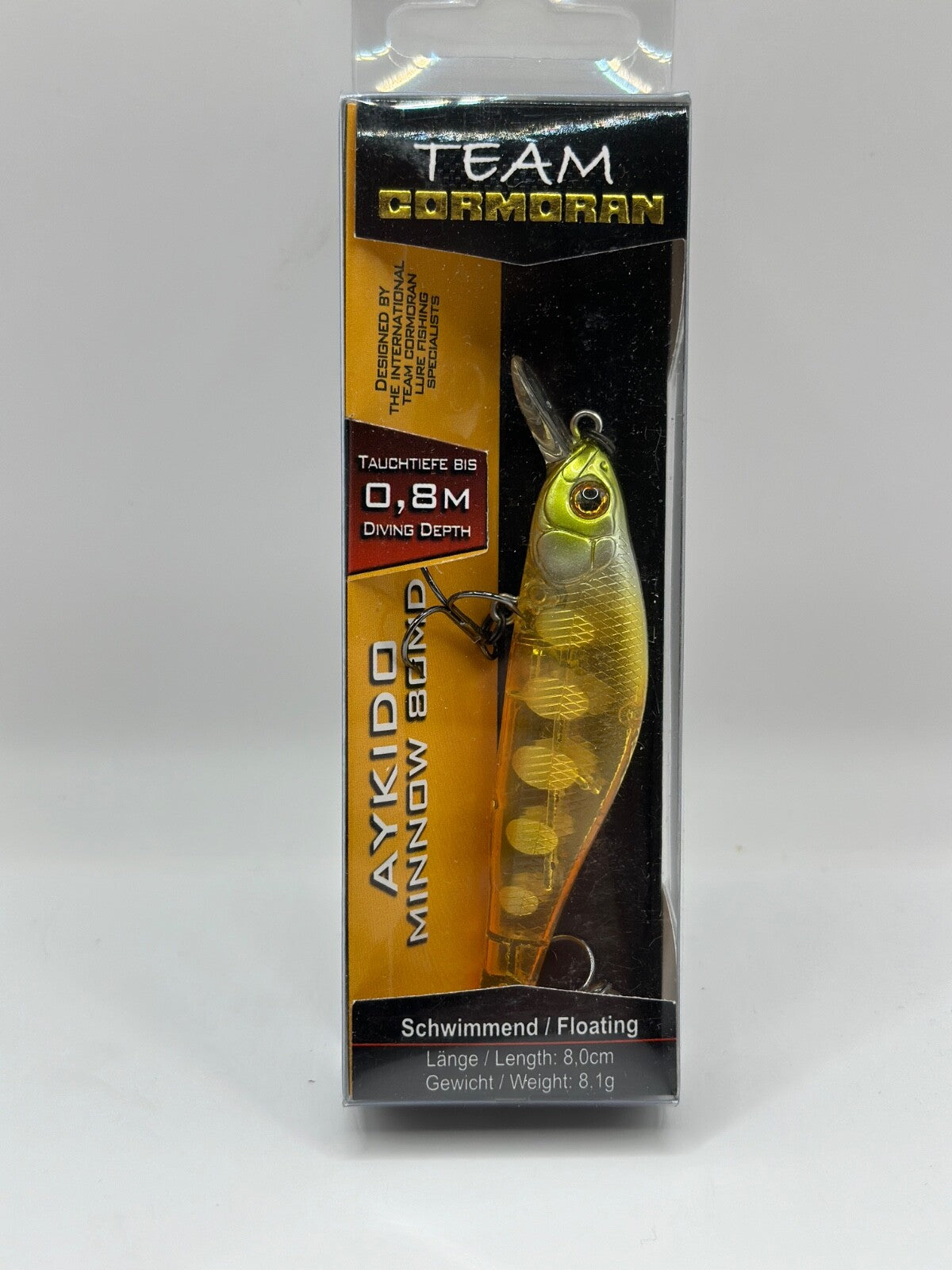 Team Cormoran Aykido Minnow 80MD / 8,0cm 8,1g Floating, Wobbler0