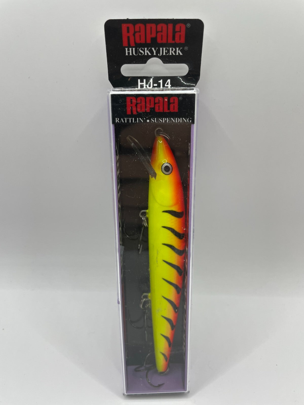 Rapala Down Deep Huskyjerk HJ14 Hot Tiger Wobbler Spinnfischen Angelzubehör0