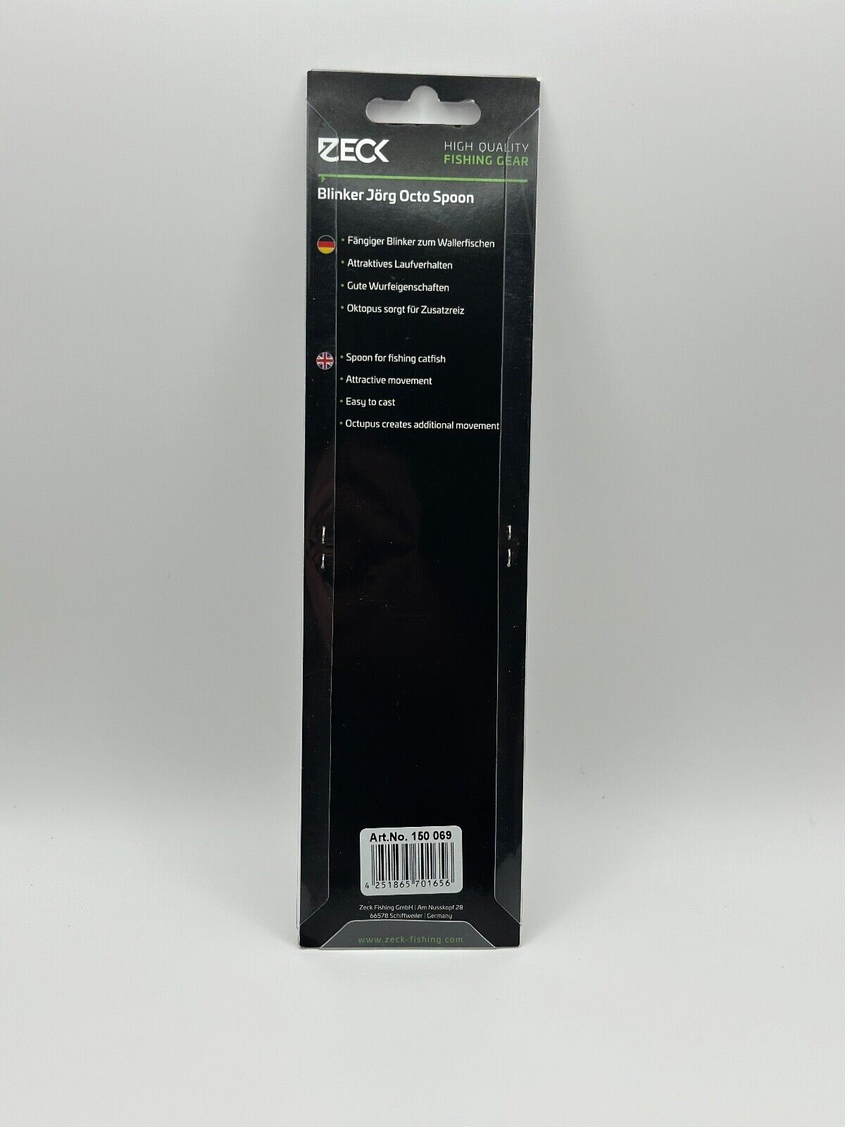 Zeck Blinker Jörg Octo Spoon White 65g, Blinker zum Wallerfischen, Angelzubehör