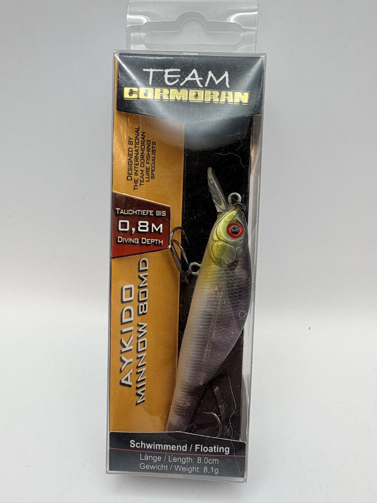 Team Cormoran Aykido Minnow 80MD / 8,0cm 8,1g Floating, Wobbler0