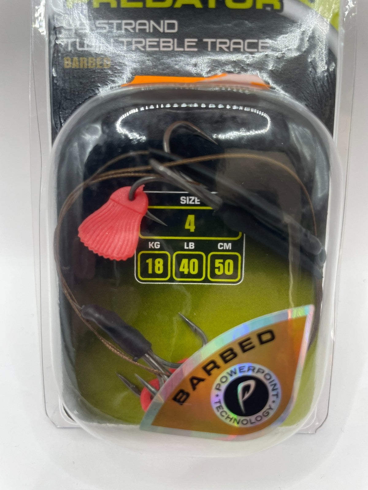 Fox Rage Predator 49 Strand Twin Treble Trace Vorfach Drillinge 18 KG 50 cm1