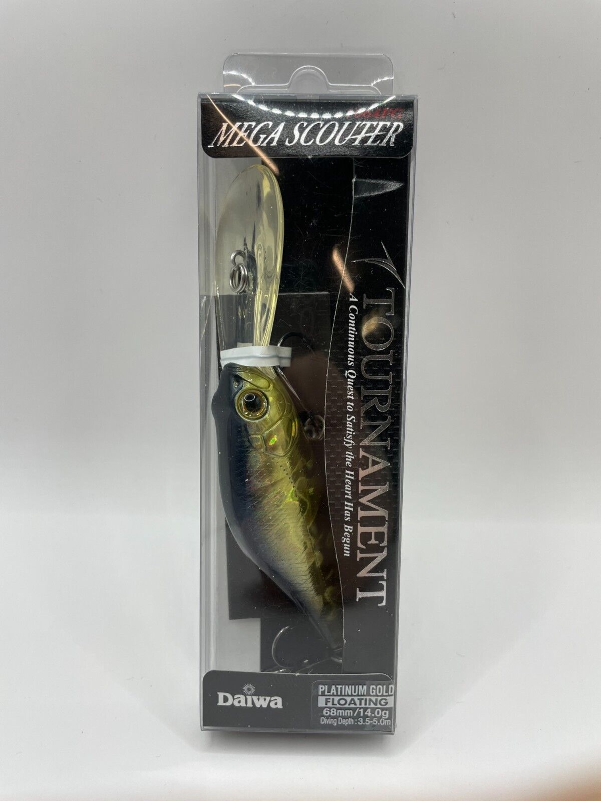Daiwa Tournament Mega Scouter Platium Gold Floating 68mm 14g 3,5-5,0m Wobbler