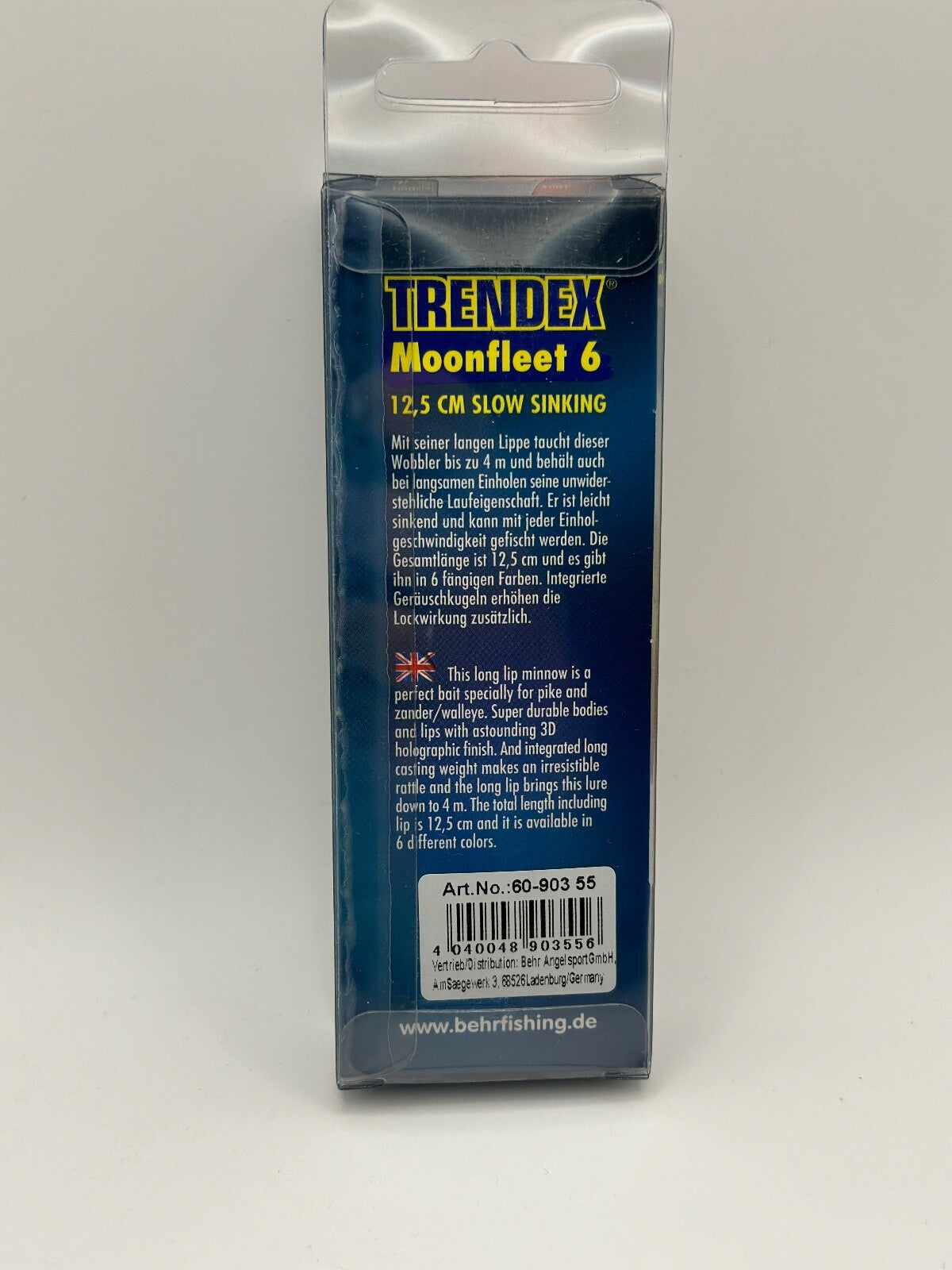 Behr Trendex Moonfleet 6 12,5cm Slow Sinking, Angelwobbler, Angelzubehör1