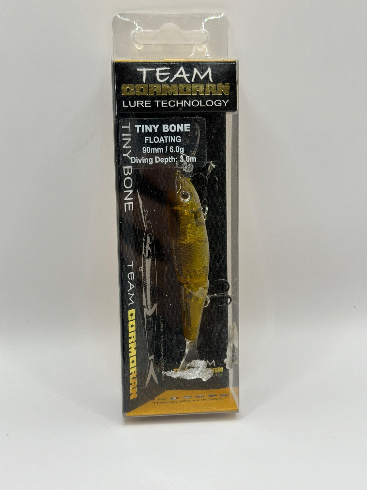 Team Cormoran Tiny Bone Rusty Transparent 90mm Floating 6g 3m Tauchtiefe0