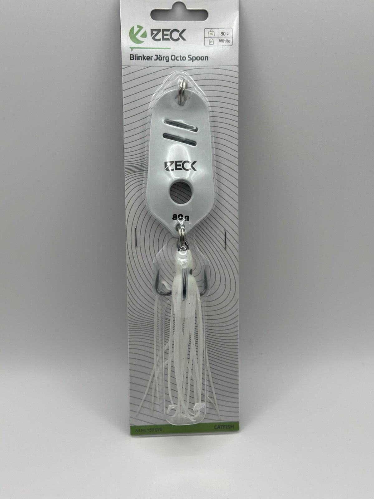 Zeck Blinker Jörg Octo Spoon White 80g, Blinker zum Wallerfischen, Angelzubehör0