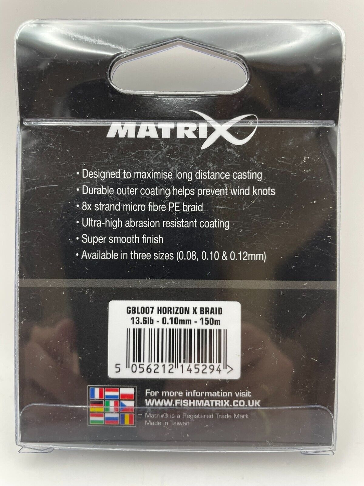Matrix Horizon X Schnur 150m 0.10mm 6.2 Kg geflochtene Schnur