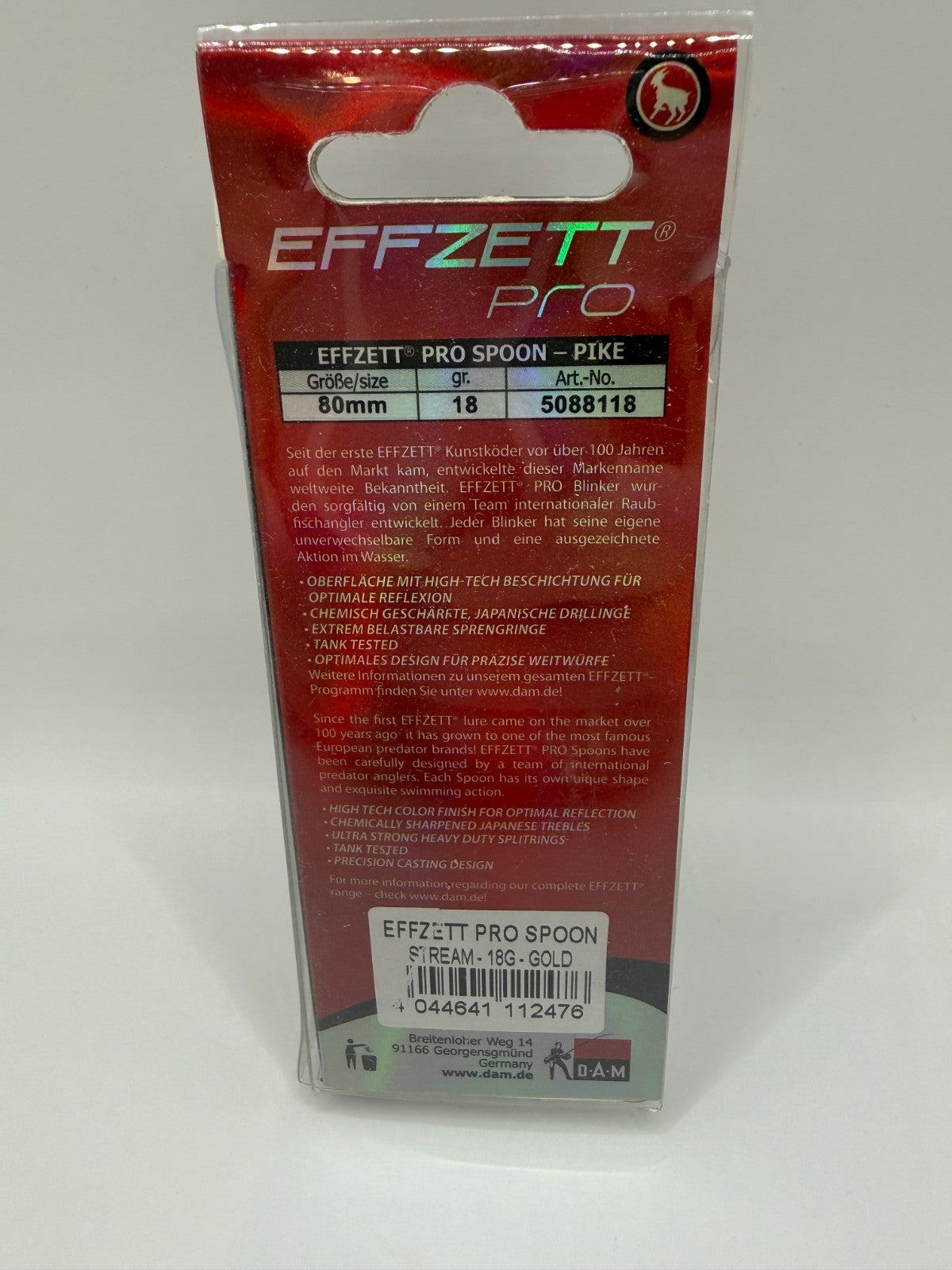 DAM EFFZETT Pro Spoon 80mm Gold 18g1