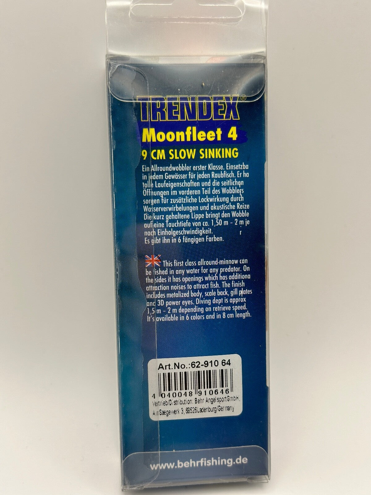 Behr Trendex Moonfleet 4 9cm Slow Sinking, Angelwobbler, Angelzubehör1