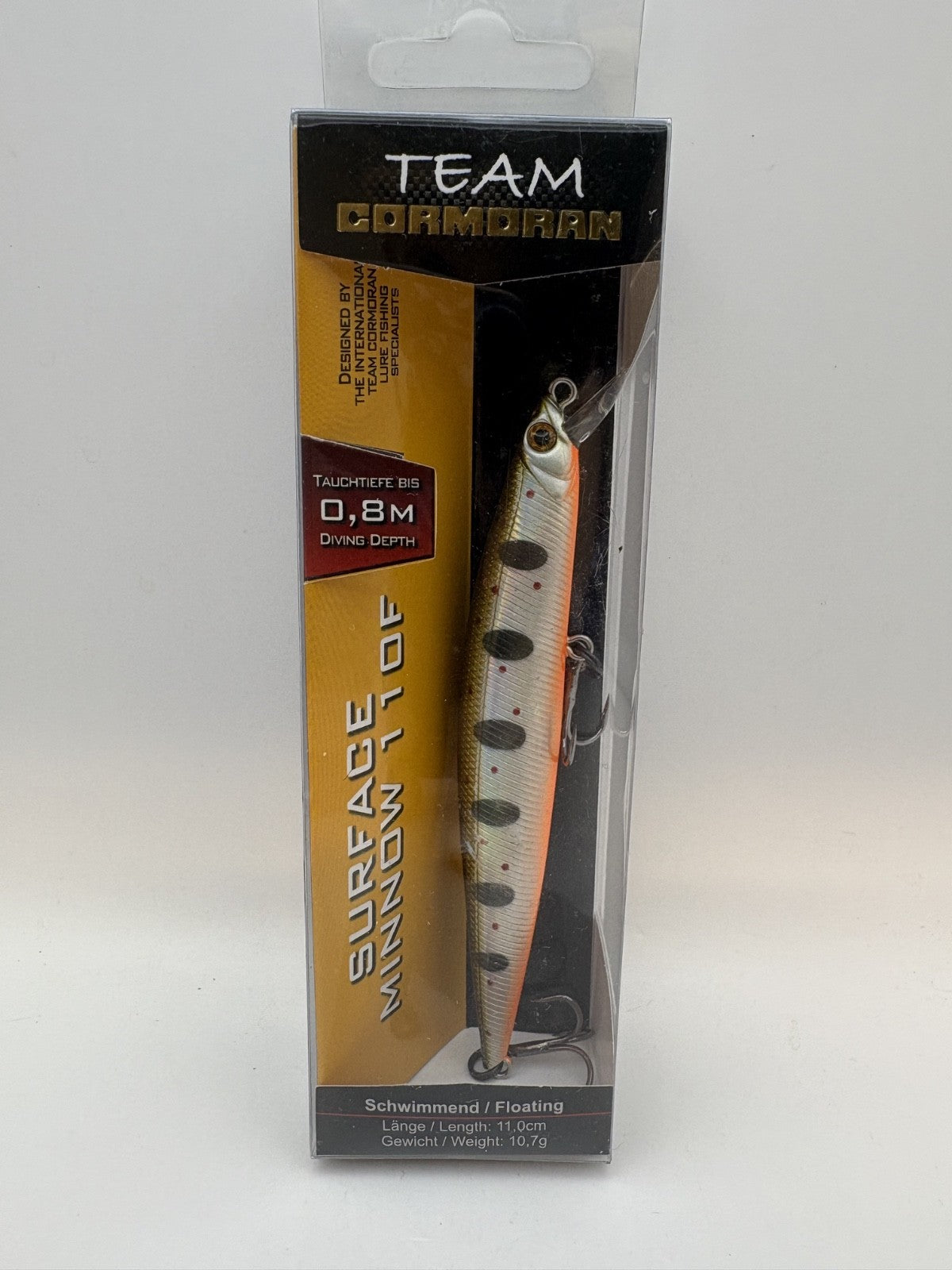 Team Cormoran Surface Minnow 110F /  11,0cm 10,7g Floating , Wobbler0
