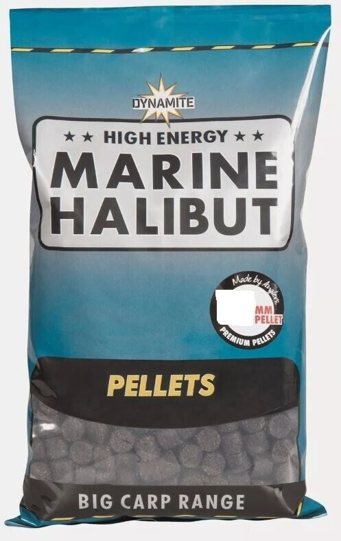 Angeln Feeder Futter Karpfen Carp DYNAMITE Pellets Marine Halibut 14mm 900g