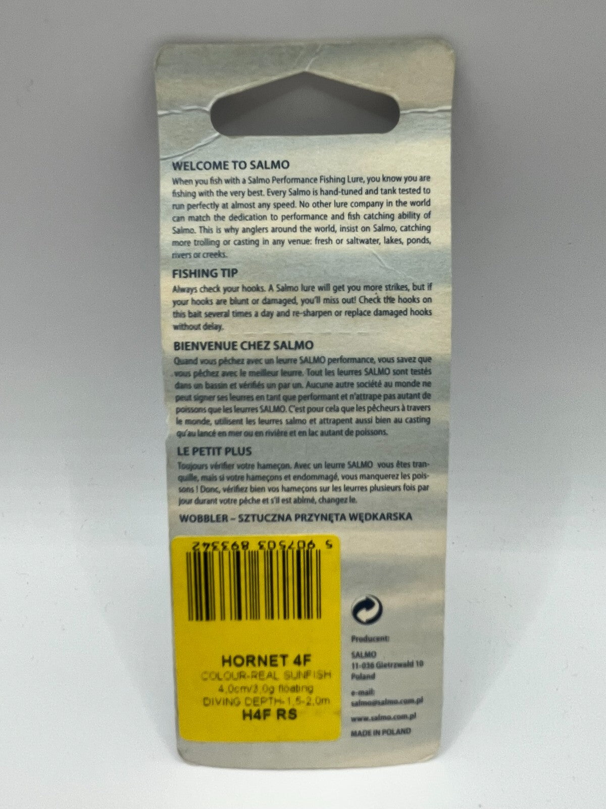 Salmo Hornet 4F Real Sunfish 4cm 3g Floating1