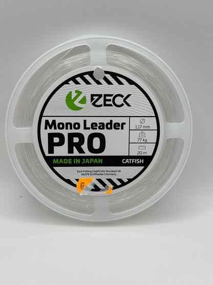 Zeck Mono Leader Pro 1,17mm Wallerschnur, Angelschnur, Angelzubehör