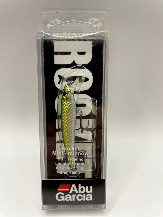 Abu Garcia Rocket Mini Minnow 50mm Floating 2,5g Green Back Wobbler Spinnfischen