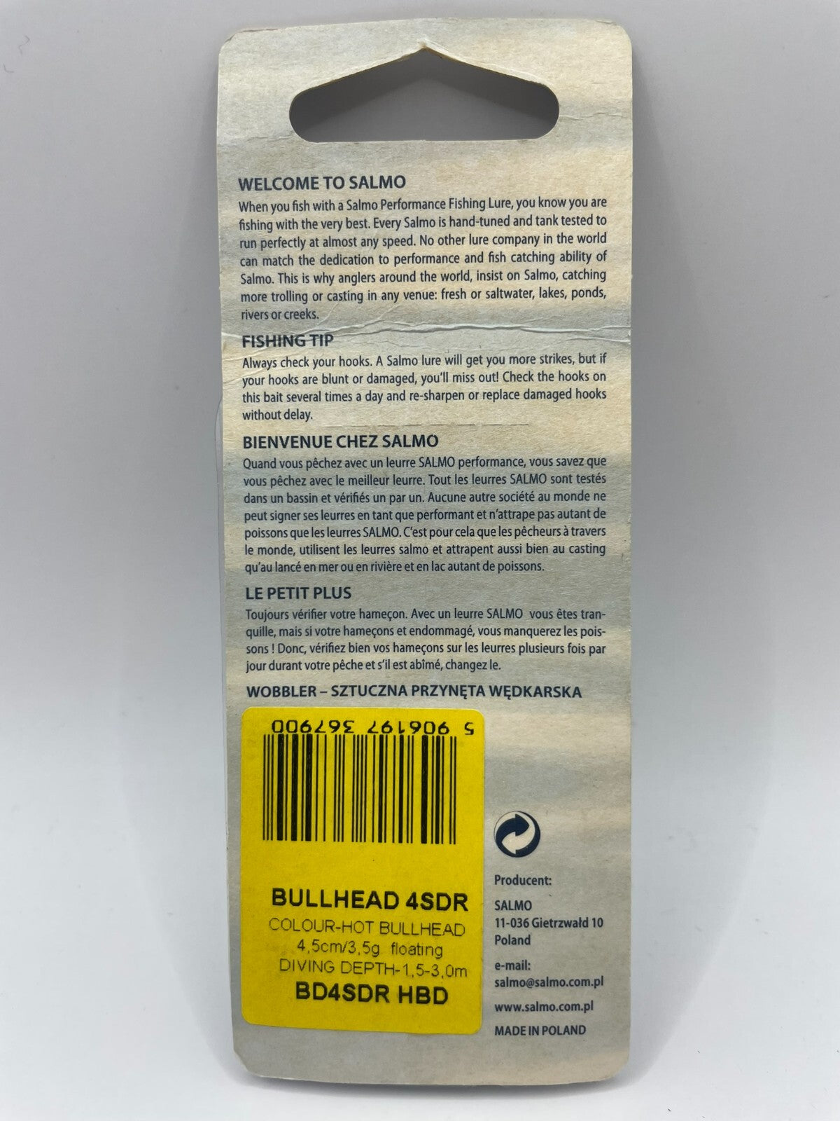 Salmo Bullhead 4SDR Hot Bullhead 4,5cm 3,5g Floating1