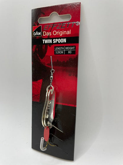 Dam Effzett Twin Spoon Doppelblinker 6g Silber / Silber Blinker