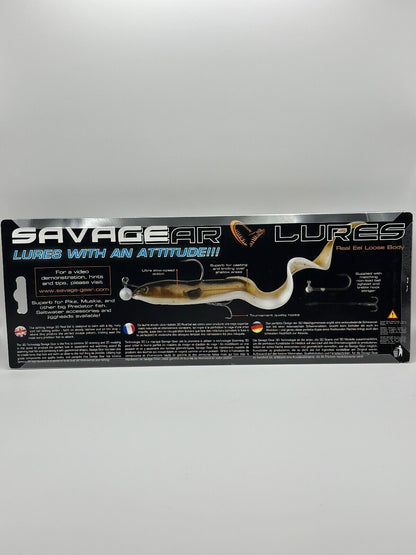 Savage Gear Real Eel 40cm 147g+9g Golden Ambulance NL, Angelzubehör