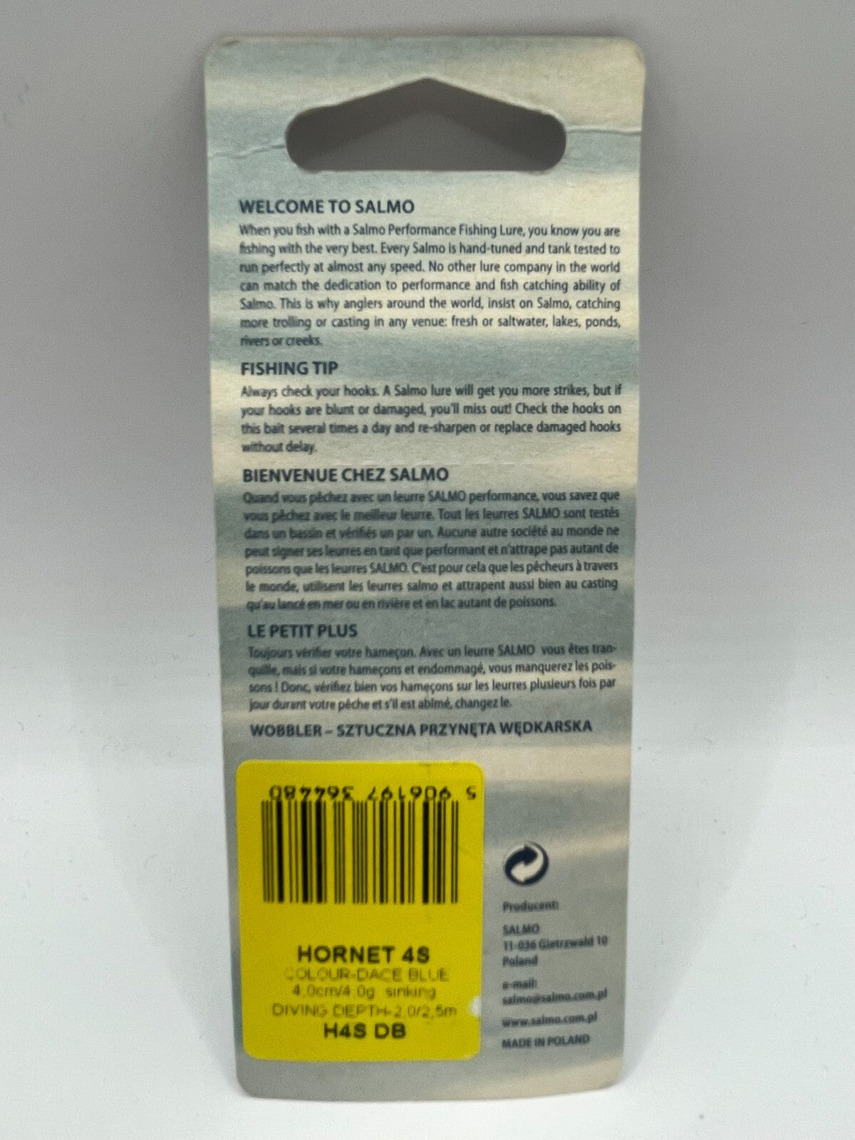 Salmo Hornet 4S dace Blue 4cm 4g Sinking1