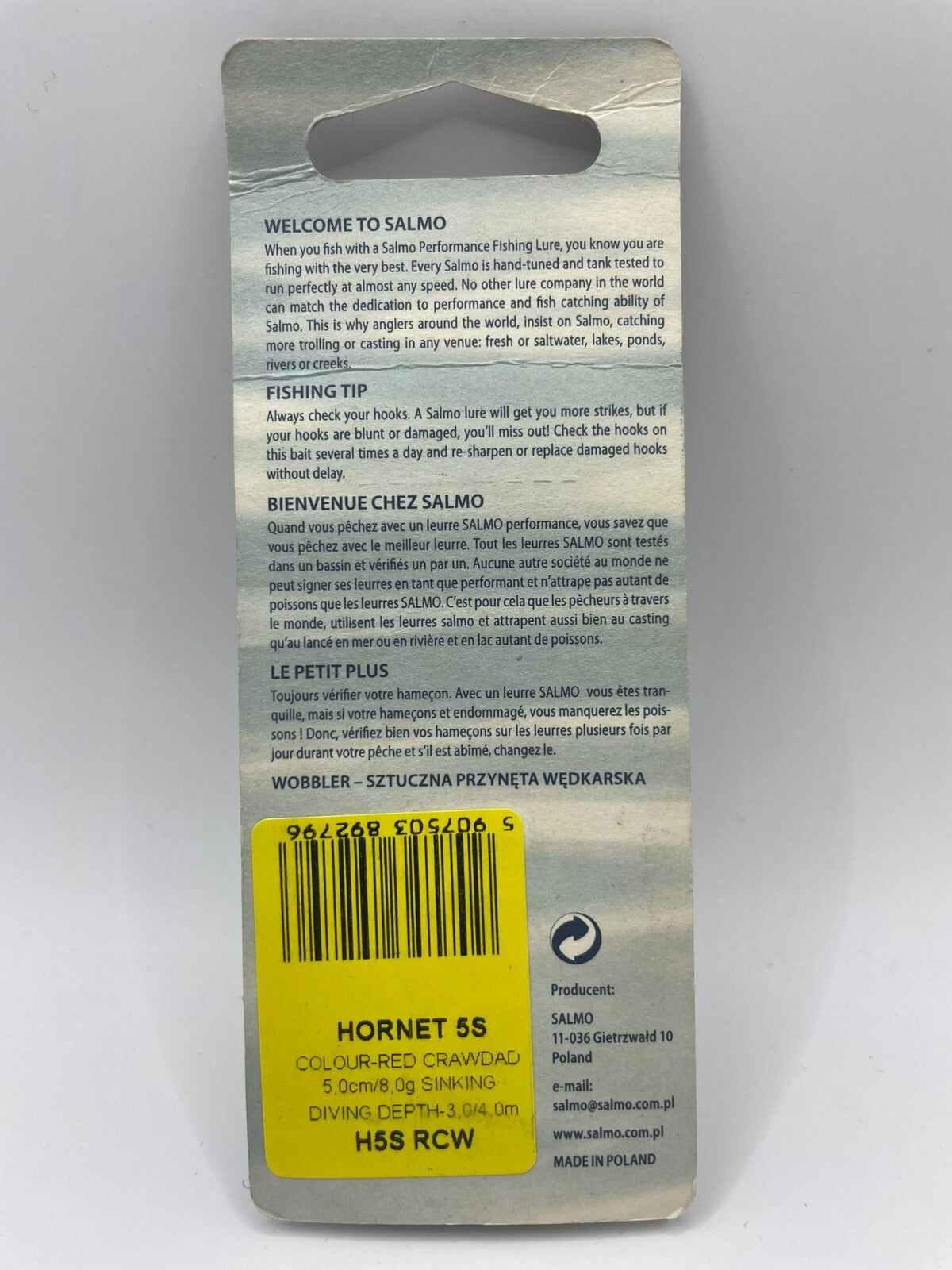 Salmo Hornet 5S Red Crawdad 5cm 8g Sinking1
