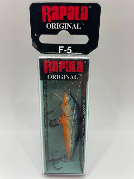 Rapala Original Floating F5 BSM Blue Spotted Minnow Wobbler0