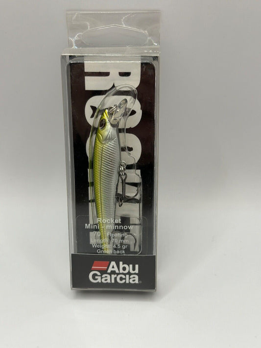 Abu Garcia Rocket Mini Minnow 70mm Floating 4,5g Green Back Wobbler Spinnfischen