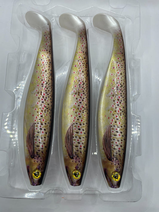 Fox Rage Pro Shad Natural Classic 2 Gummifische 28cm Brown Trout0