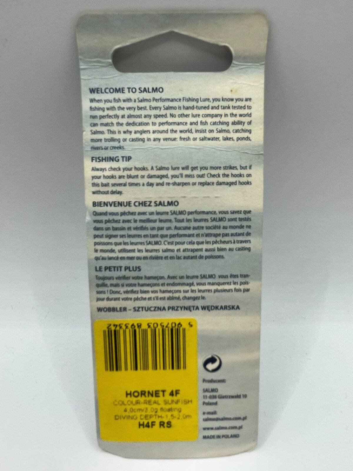 Salmo Hornet 4F Real Sunfish 4cm 3g Floating1