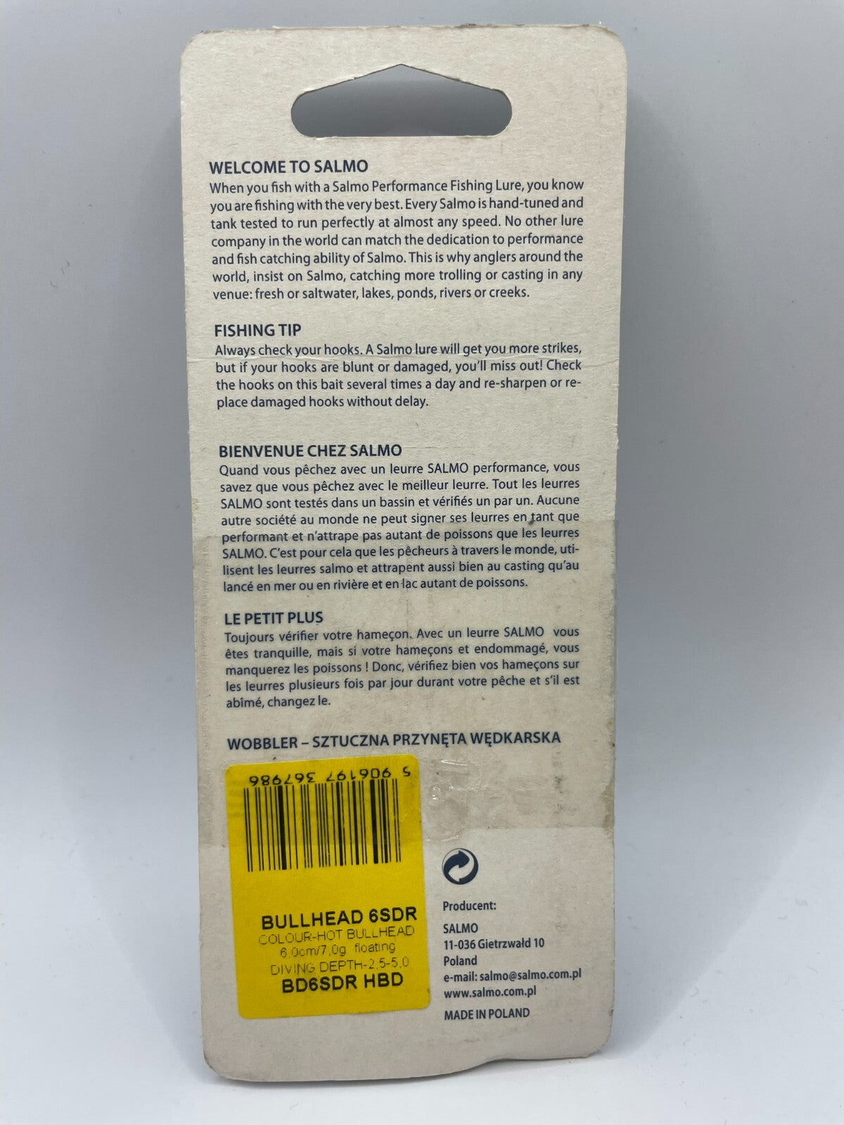 Salmo Bullhead 6SDR Hot Bullhead 6cm 7g Floating1