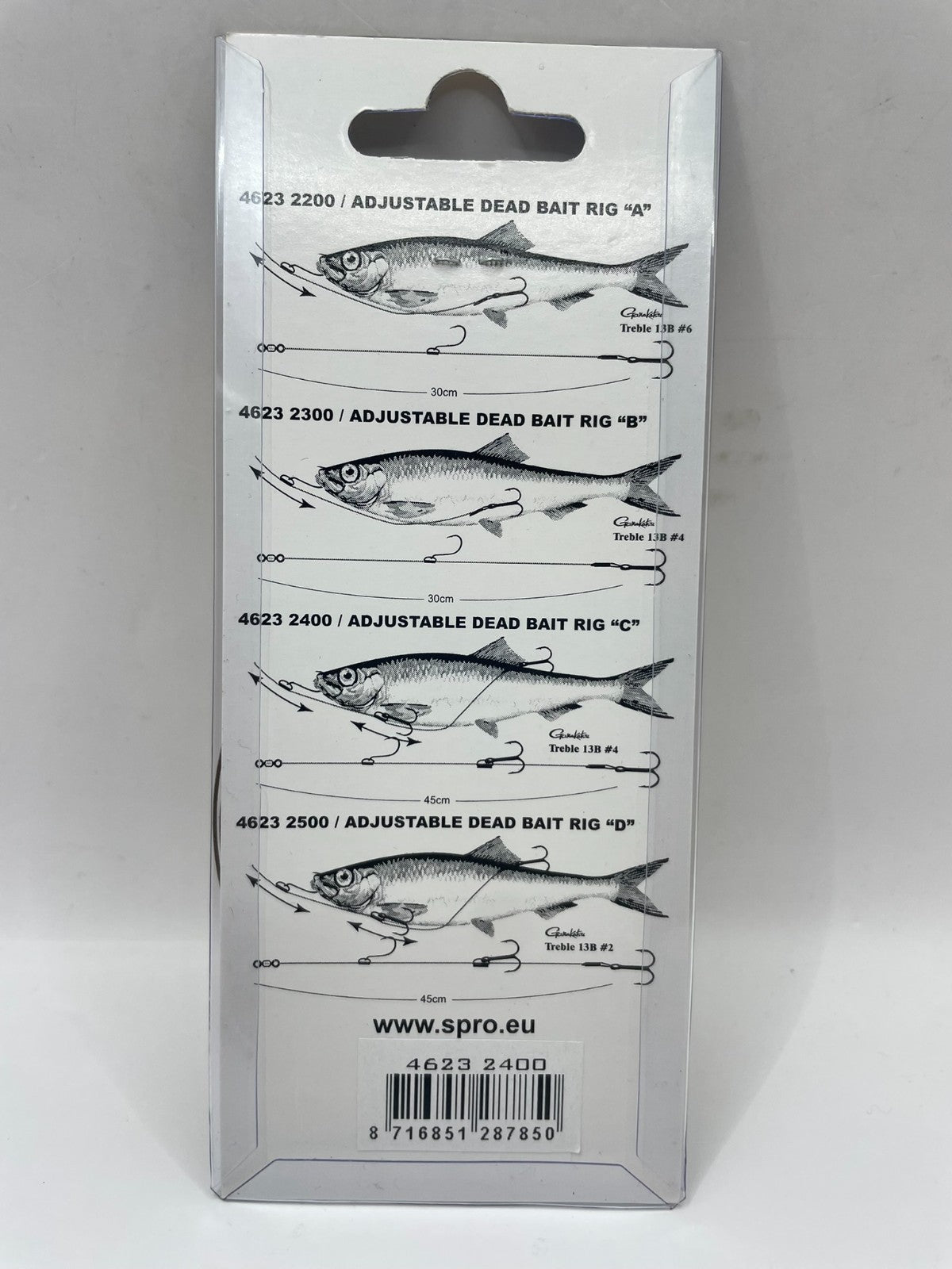 SPRO Pike Fighter Dead bait rig Vorfach Köderfisch Drillinge1